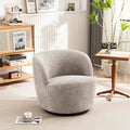 Modern Swivel Barrel Chair with 360 Degree Rotation Single Fabric Accent Chair